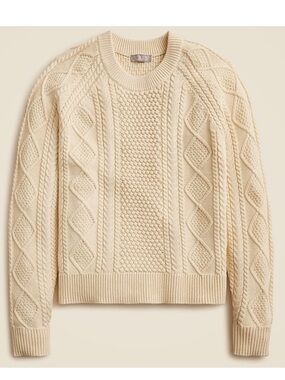 J. Crew Cream Cable Knit Sweater